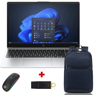 Ordinateur portable HP - 250R G10 (862) + Sac à dos Wepower bleu + Souris sans fil HP + Clé USB 128 Go