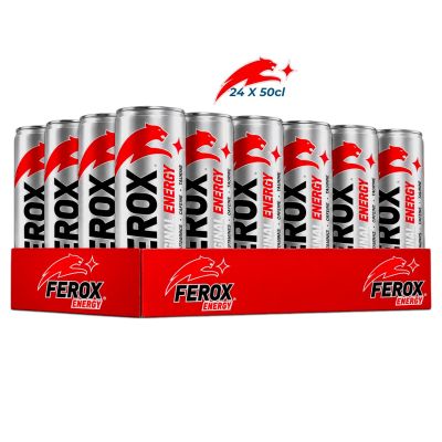 Pack de 24 Boissons Énergisantes Ferox Original Energy –  Cannettes 50cl