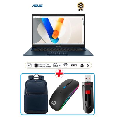 Pack Ordinateur Portable ASUS Vivobook 14 + Sac à dos + Souris sans fil rechargeable + Clé USB 128 Go, meilleur prix au Cameroun. 