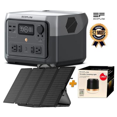 Générateur solaire portable EcoFlow RIVER 2 Max 512Wh + Panneau solaire 160W Ecoflow