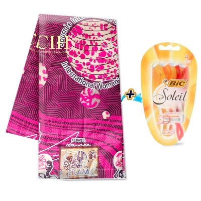 Pagne du 8 mars 2025 Cameroun + Rasoir triple lame pour femme - Bic Soleil 