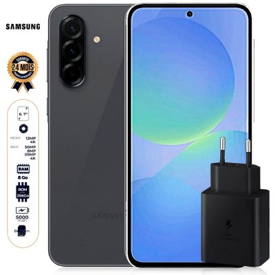 Samsung Galaxy A36 5G - 256 Go - 8Go RAM + Boitier de recharge original Samsung Type-C 45W Fast charger 
