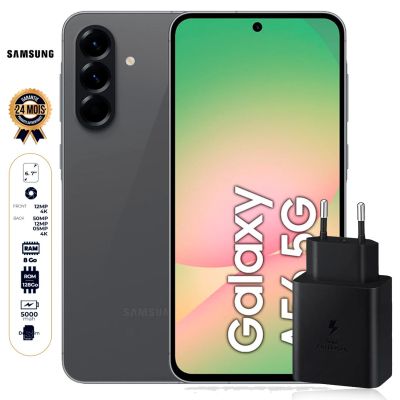 Samsung Galaxy A56 5G - 128 Go - 8Go RAM   + Boitier de recharge original Samsung Type-C 45W Fast charger 