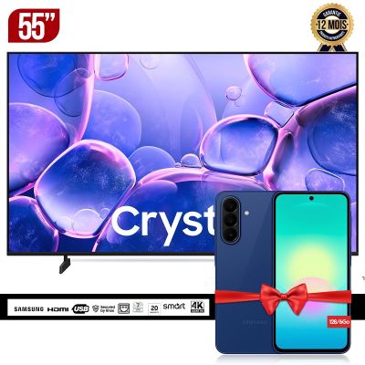 SMART TV Samsung 55" - UA55U8000F – Crystal UHD 4K – HDR+ – Series 8 (2025) + Samsung Galaxy A27 5G