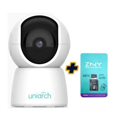 Caméra de surveillance intelligente HD Prix en fcfa - Uniarch Uho-S2E - 2Mp/360° - Accès à distance + Carte Mémoire ZNY de 64Go Offerte| Glotelho Cameroun