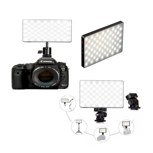 Obeamiu Lampe Vidéo LED, Lumière Pour Caméra Avec Batterie Rechargeable 4000mah Sans Palier 2500 8500k Eclairage Photo Video Pour Photographie En Exterieur Et En Interieur Streaming En Direct