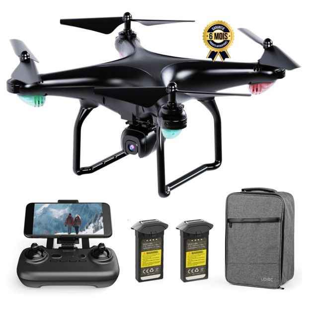 Générique Drone 4K avec Triple caméra réglable, Moteur sans Balai, Retour GPS, évitement des Obstacles à 360°, résistance au Vent à 5 Niveaux, positionnement par Flux Optique, télécommande LCD