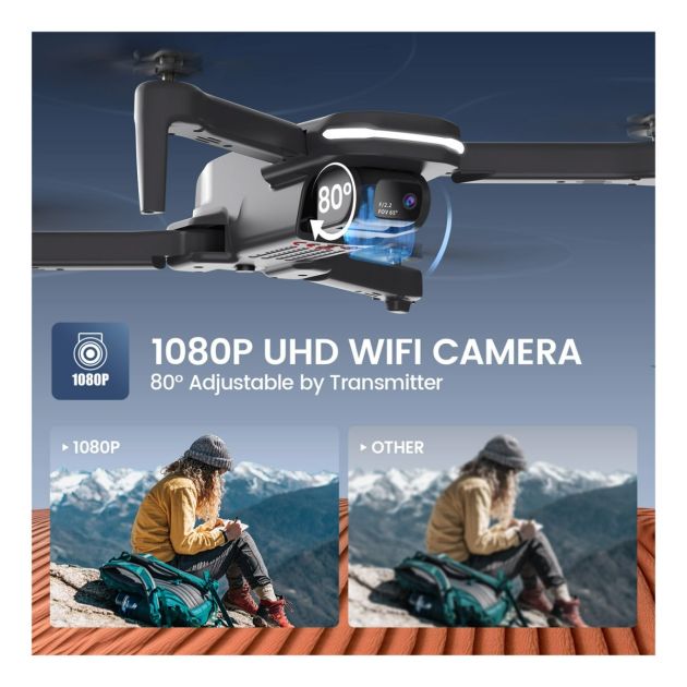 Holy Stone HS430 FPV Drone avec caméra pour enfants, quadricoptère Nano RC pliable avec vidéo HD