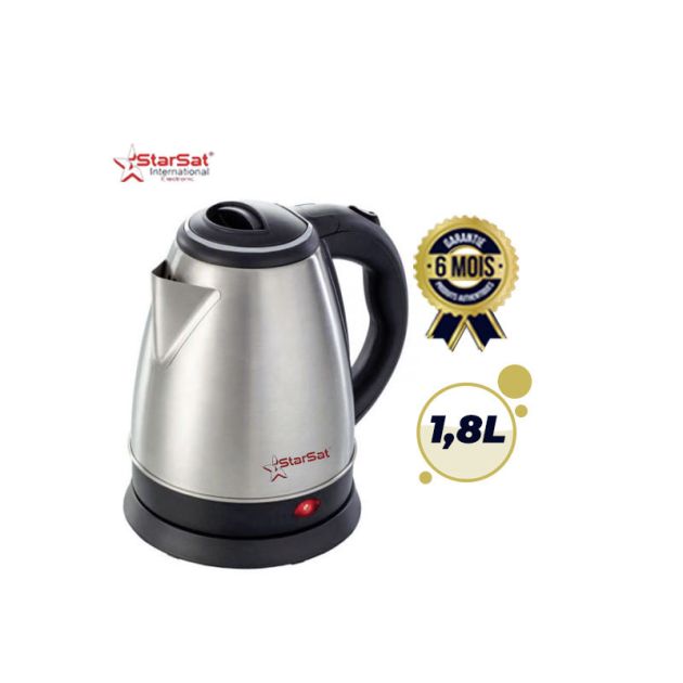Bouilloire électrique Inox – 1,8 L, Acier Inoxydable, Neuve