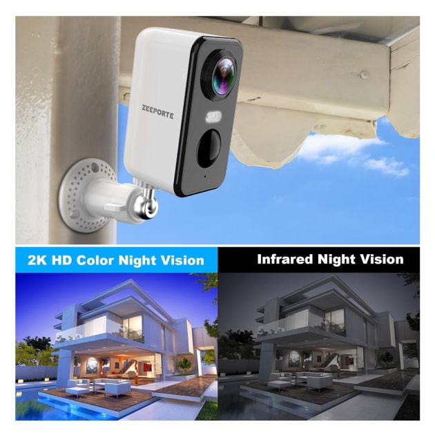 Caméras De Sécurité Solaires Sans Fil Caméra Ip Ptz 6Mp Double Objectif