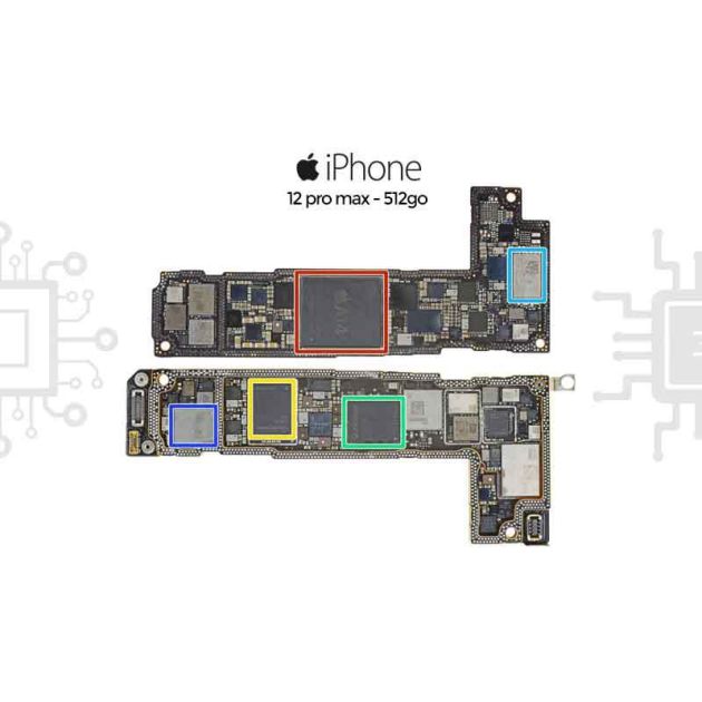Carte Mère IPhone 12 Pro Max 128Go Noir (Neuve, Sans ICloud, état Impeccable)
