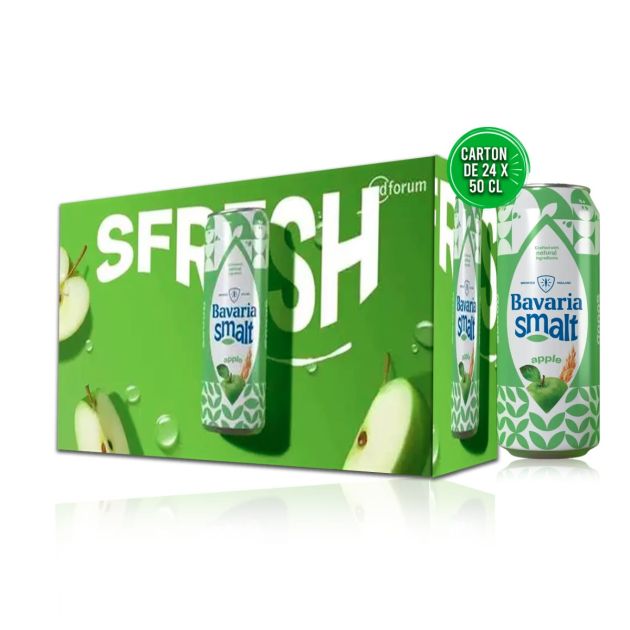 Carton de 24 Bavaria Smalt Apple 50 CL