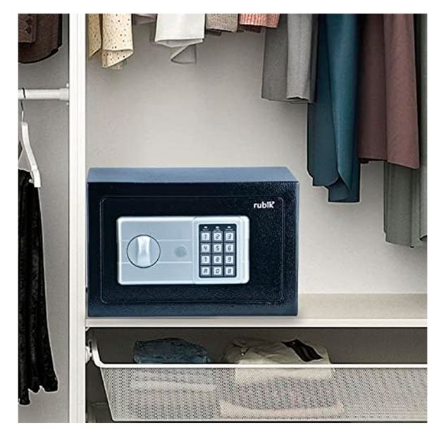 Coffre-fort En Acier - Clavier Numérique Et Serrure à Clé - 28L - Résistance Au Feu - NEUF