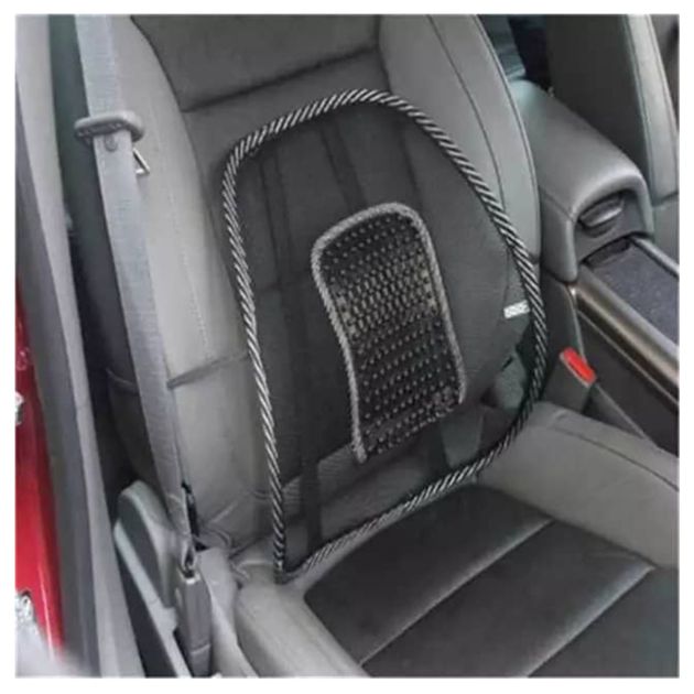 Coussin Lombaire Voiture Aipwerer - Support Ergonomique Dos Avec Sangles Réglables (Noir)