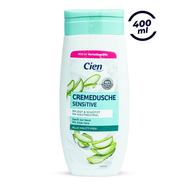 Crme de douche Cien Sensitive - Aloe vera - 400 ml - Tout type de peau
