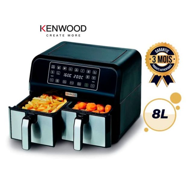 Friteuse à Air Chaud Innovagood 8L 3400W – Double Compartiment, écran Digital, Inox