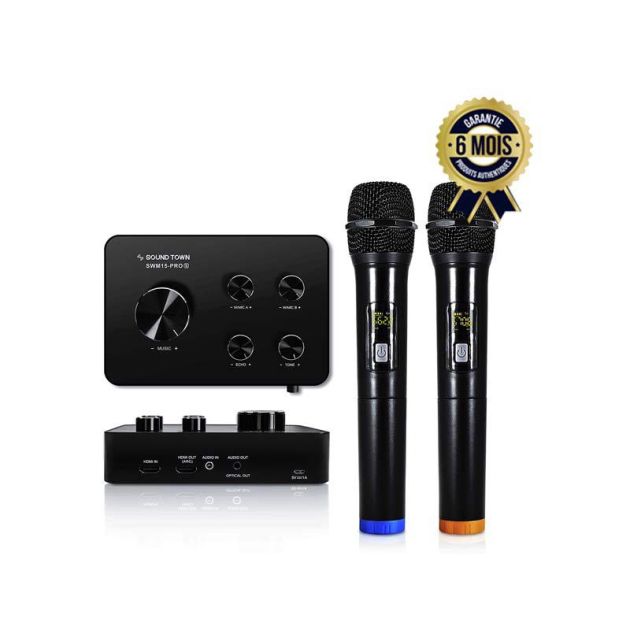Mélangeur Hdmi Karaoké Mélangeur HDMI CCYLEZ - Amplificateur Micro Karaoké - 4K 1080P - Effets Réglables Mixeur Numérique HDMI
