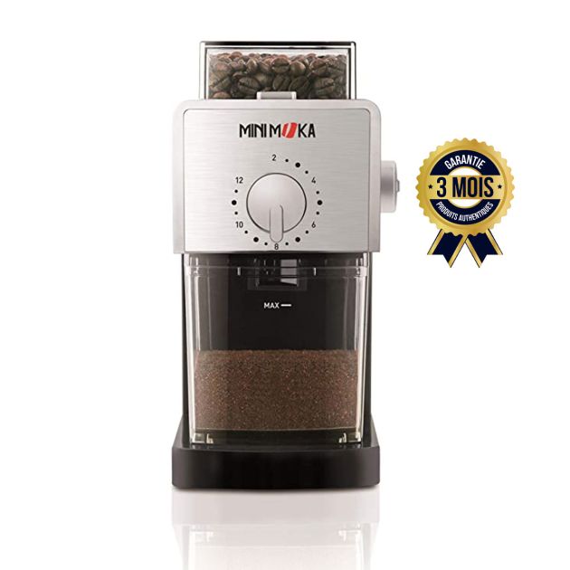 Moulin à Café Électrique Black+Decker BXCG151E – 150W, 14 Niveaux De Mouture, 200g, Pour 12 Tasses, Acier Inox Antitraces