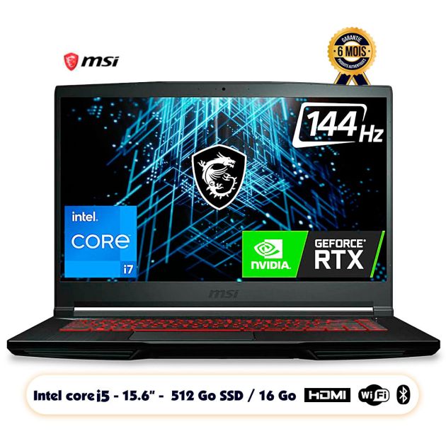 Ordinateur portable MSI 16 Noir 1 tb SSD MSI DDR5 pas cher