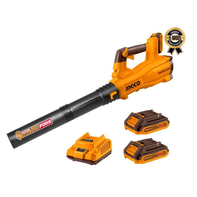 INGCO Débroussailleuse Sans Fil 20V Moteur Sans Balais - Coupe 30cm, 8200 Tr/min, Batterie 2.0Ah + Chargeur Inclus