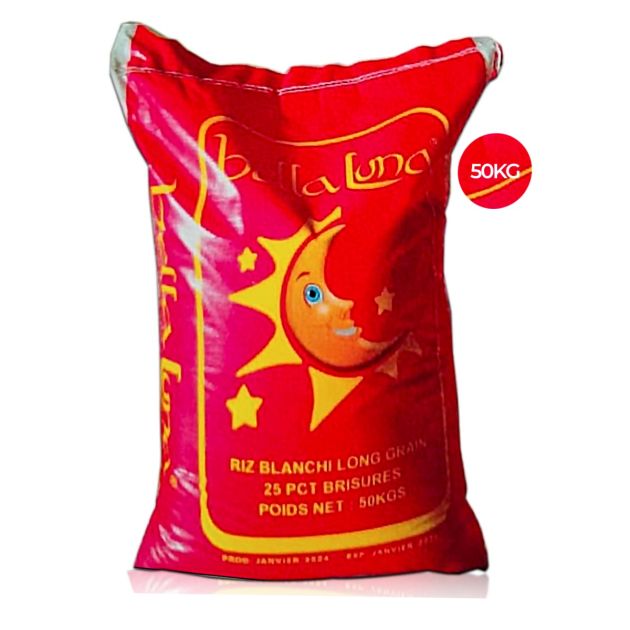 Riz Bella Luna 25% Brisure 50KG | Glotelho Cameroun