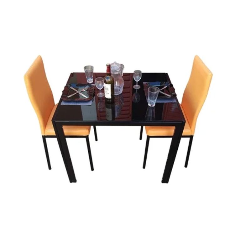 Salle à Manger 2 Places - Démontable En Verre - Très Solide  Orange - Garantie : 3 Mois | Glotelho Cameroun