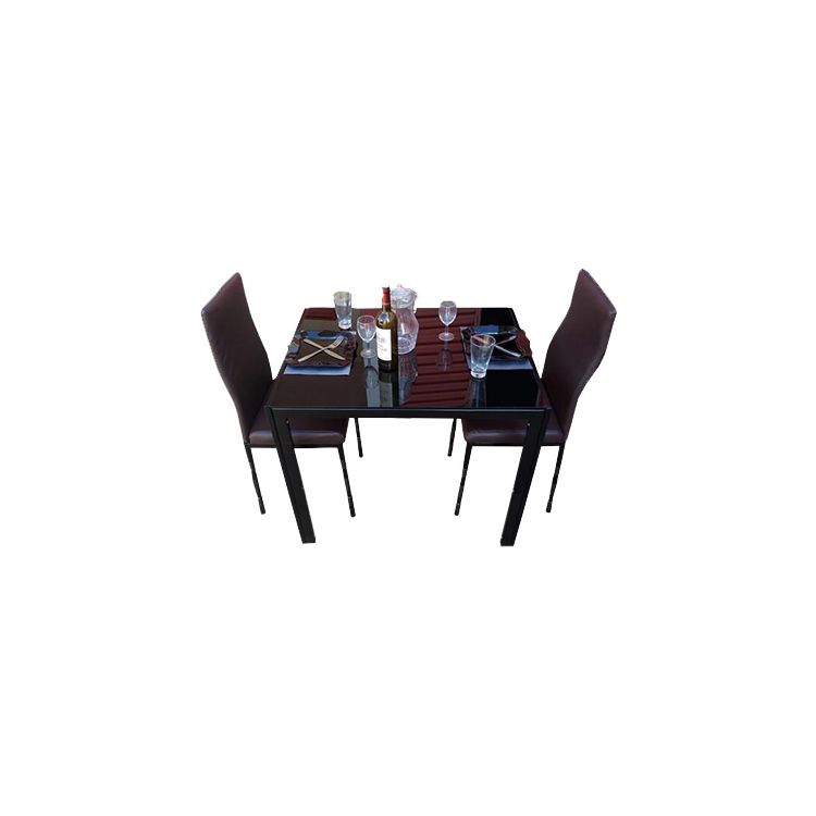 Salle à Manger 2 Places - Démontable En Verre - Très Solide  Chocolat  - 3 Mois | Glotelho Cameroun 