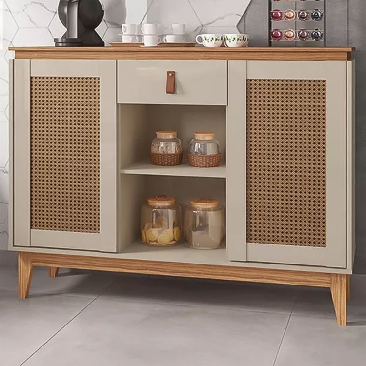  Buffet DIAMANTE  - 11073344 - Blanc Casse Brillant/Cèdre | Glotelho Cameroun