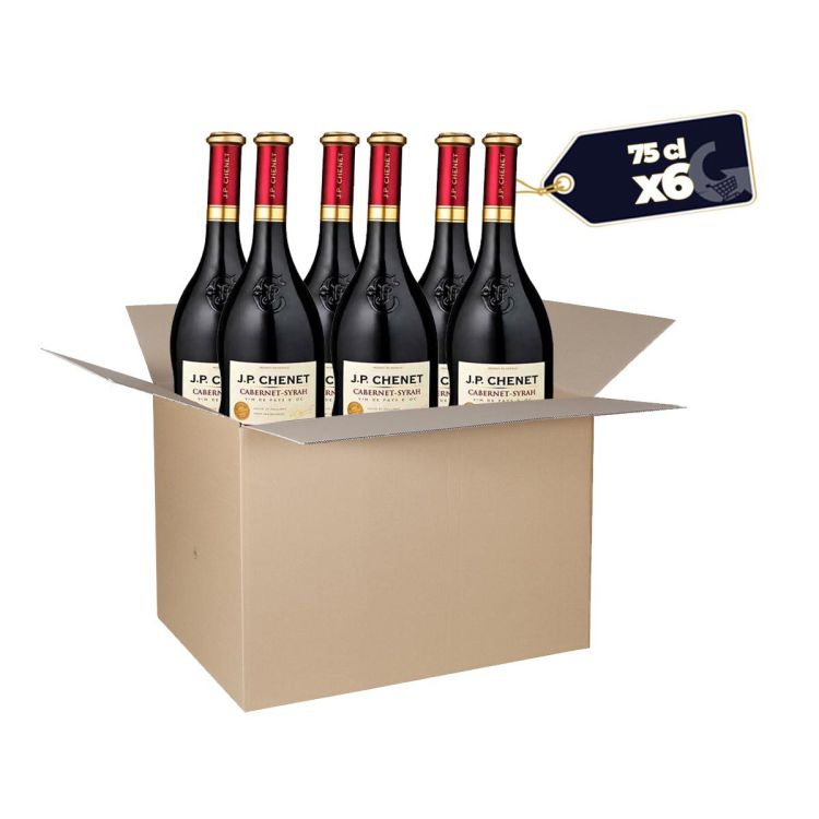 Carton de 6 Bouteilles de JP CHENET Merlot Cabernet Syray - 75cl 