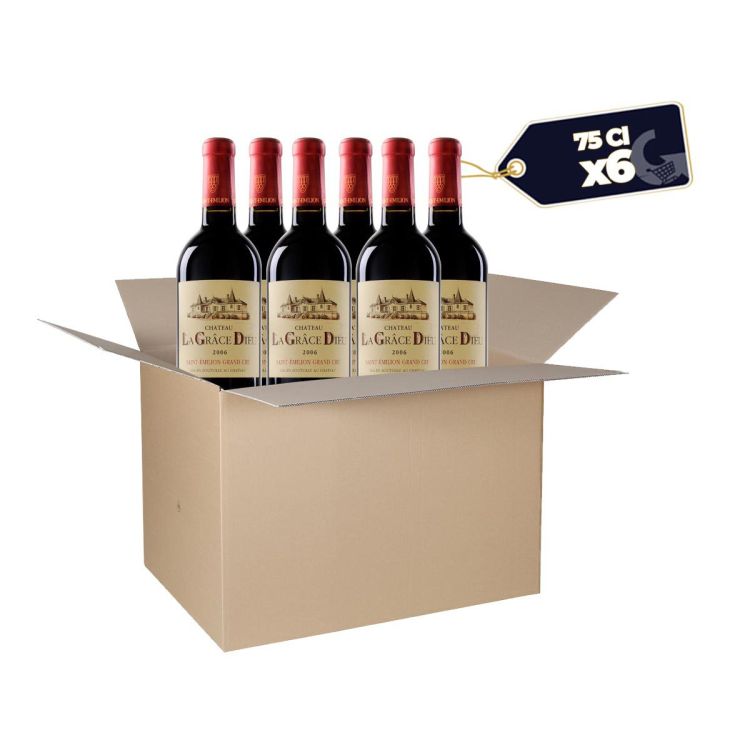 Carton de 6 Bouteilles de Vin Rouge Chateau La grace de Dieu - 75cl| Glotelho Cameroun
