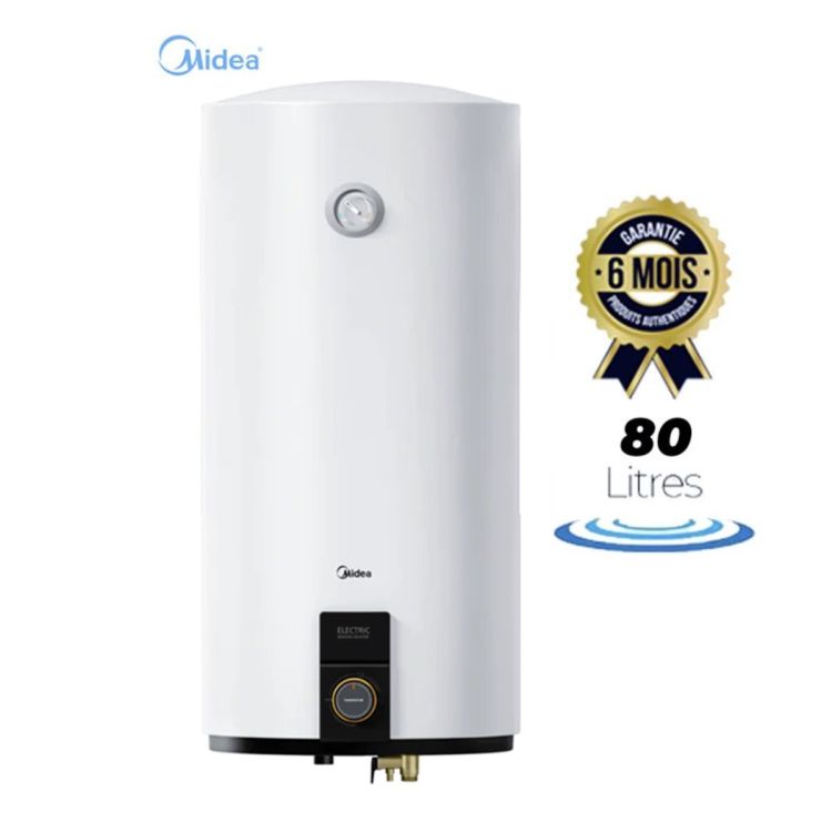 Chauffe Eau électique - Midea - D80 - 80 Litres - Blanc - Garantie 6 Mois  | Glotelho Cameroun