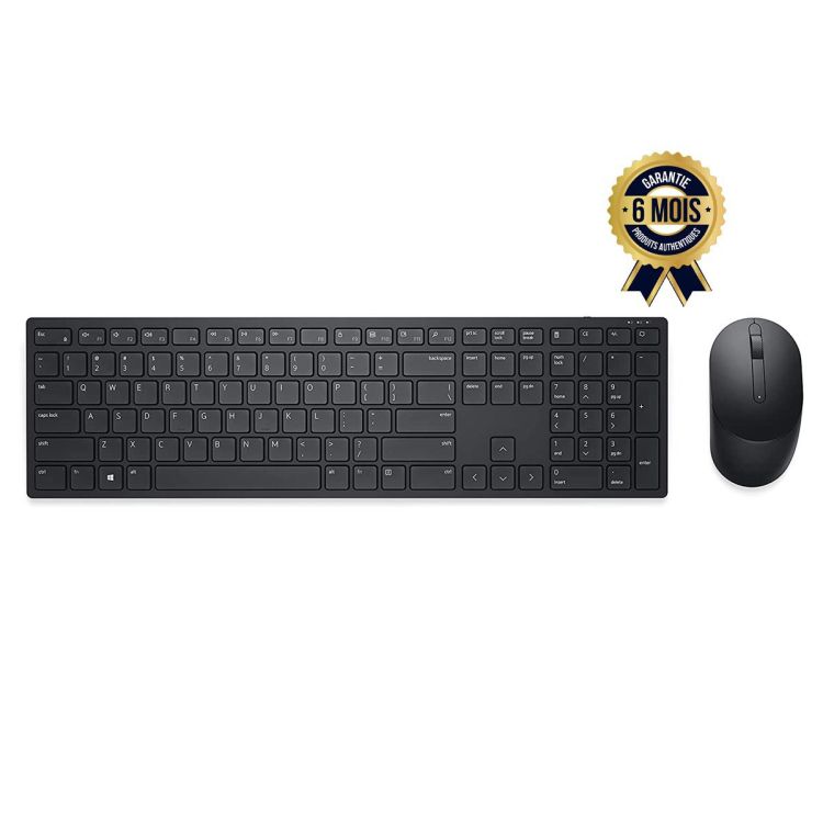 Combo Clavier   sans fil 2,4 GHz Dell KM522 avec 12 touches programmables Qwerty + Souris  optique 3 boutons   | Glotelho Cameroun