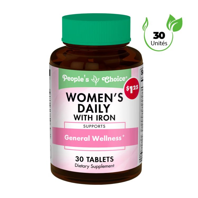 Food supplement People's Choice Daily iron tablets for women at Glotelho