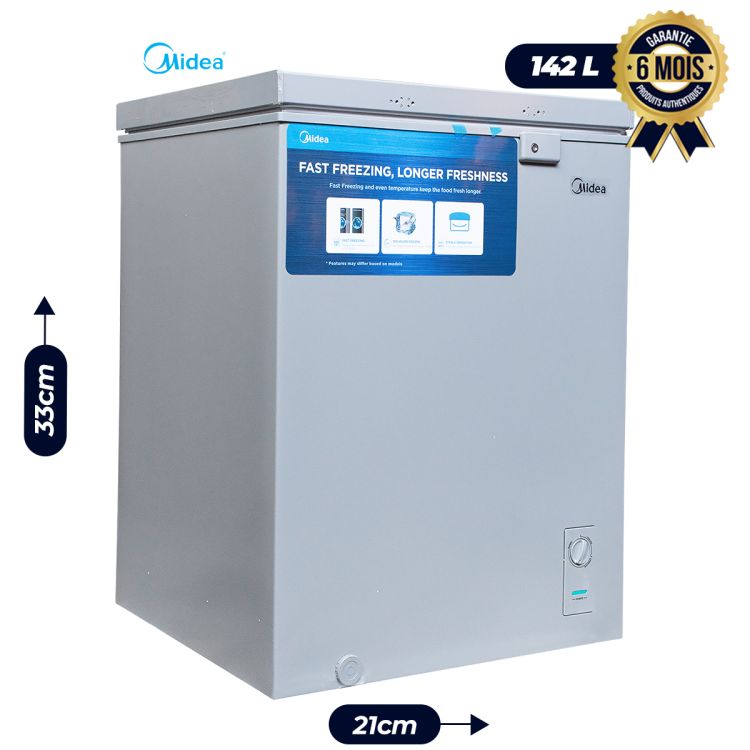 Congélateur coffre MIDEA 142 Litres en vente au meilleur prix Cameroun