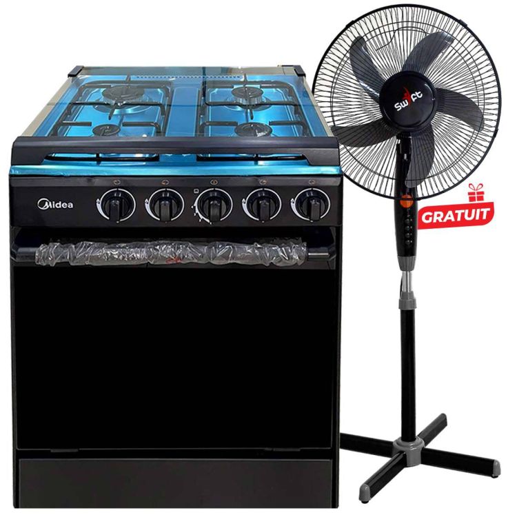 MIDEA MD608 gas cooker - 4 burners + Swif fan price Cameroon in fcfa