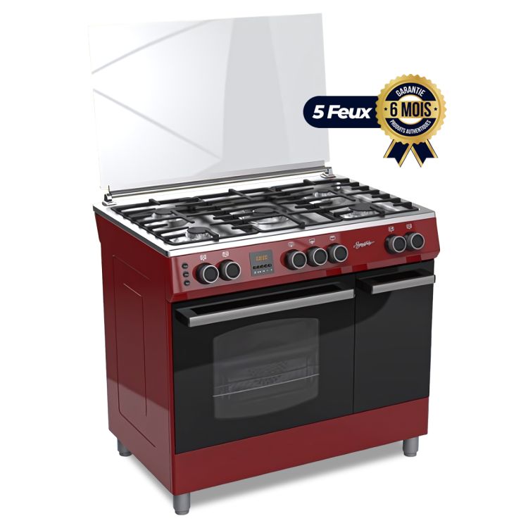 SIGNATURE Cooker - 5 Burners - Red on sale at the best price Glotelho