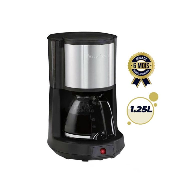  Machine à café - Moulinex Subito - MX FG370811 - 1000W, 1.25L - Inox - Garantie 06 mois|Glotelho Cameroun