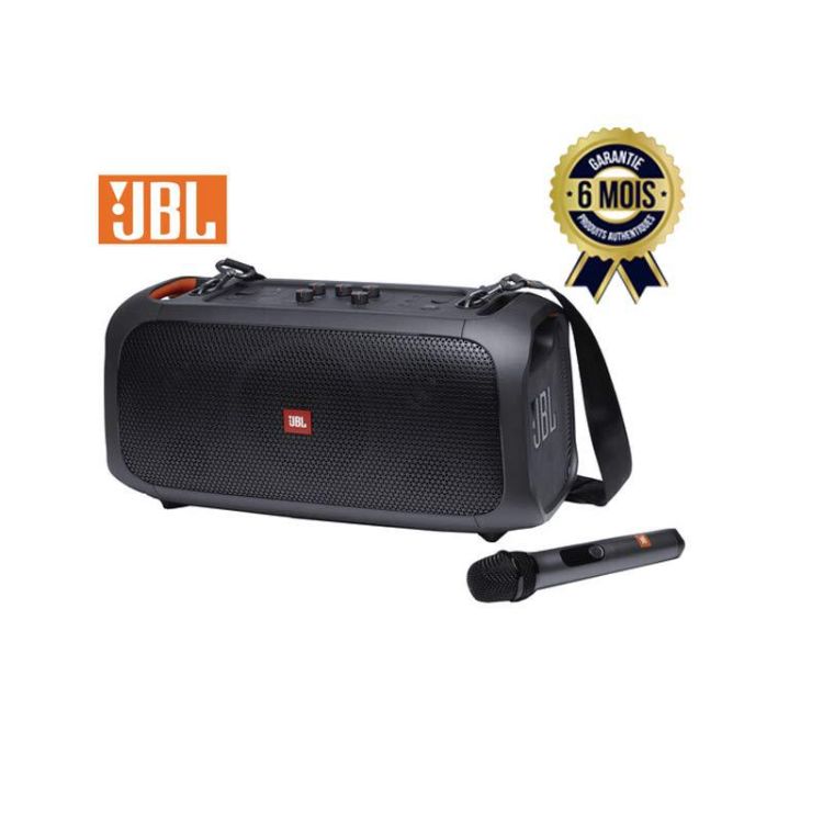 Enceinte portable Bluetooth de soirée  JBL PartyBox On-The-Go  avec effets lumineux et micro sans fil - 06 Mois - (Prix en fcfa) | Glotelho Cameroun