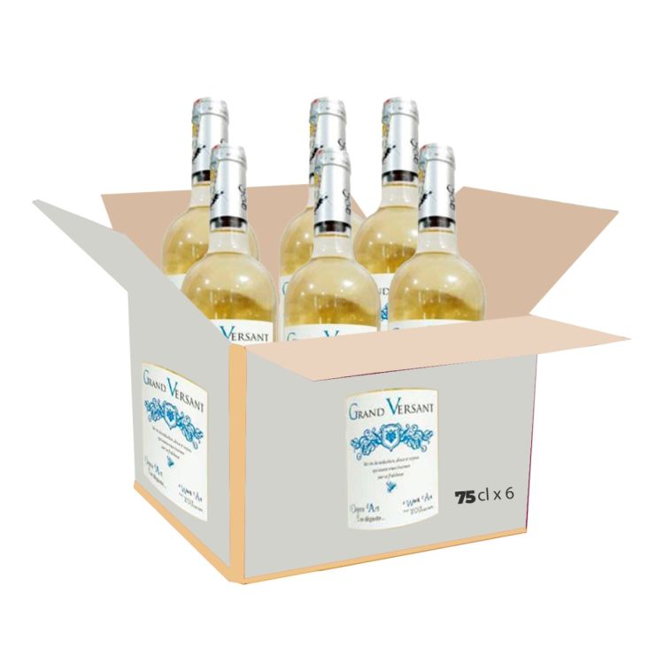 Carton de 6 bouteilles de Vin blanc moelleux Grand Versant - 75 cl, vendu sur Glotelho Cameroun.