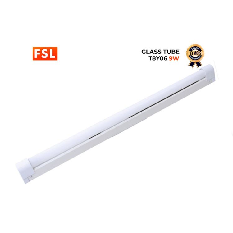 Réglette + Tube LED 9W Prix - 60cm - 900Im - 6500K | Glotelho Cameroun