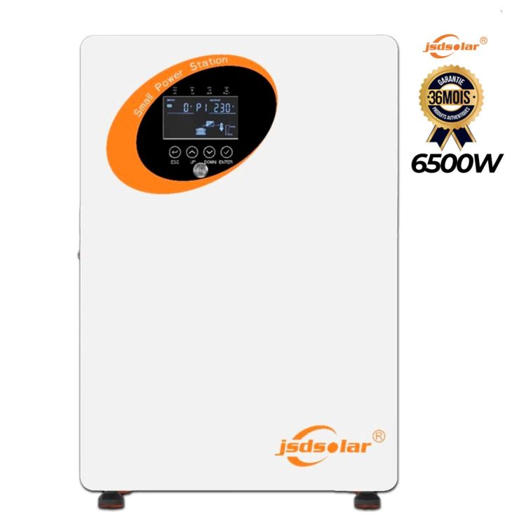 Générateur solaire – JSDSOLAR – XHP65K60 – 6500 W – 6 KWh – Batterie 51.2 V + 119 Ah – Charge solaire 9000W – Wi-Fi intégré – Garantie 36 mois