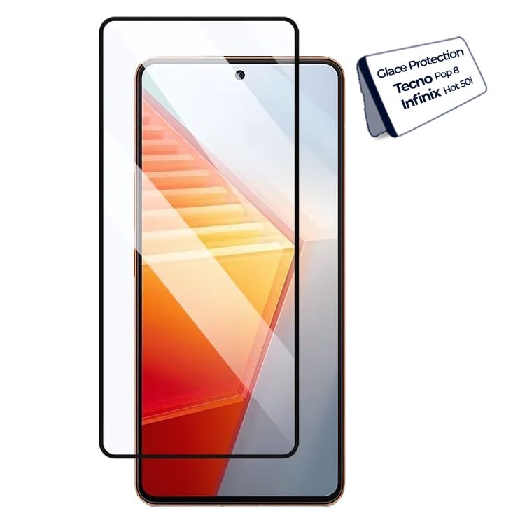 Glass de protection pour Infinix Hot 50i / Tecno pop 8 - prix Cameroun