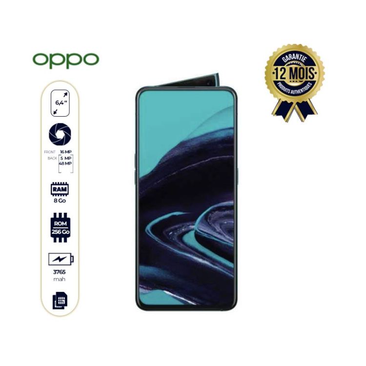 Oppo Reno - Smartphone - 256Go/8Go RAM - 48MP - 3765mAh - 6,4