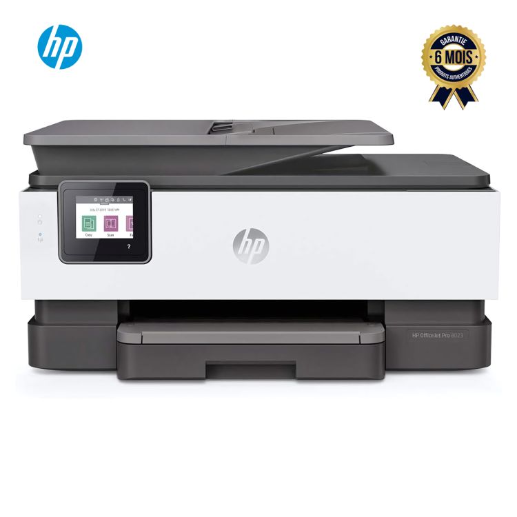 Imprimante couleur tout-en-un – HP – OfficeJet Pro 8023 – 4-en-1 - Recto verso automatique - Wi-Fi & Ethernet - Écran tactile - Impression mobile – Garantie 6 mois