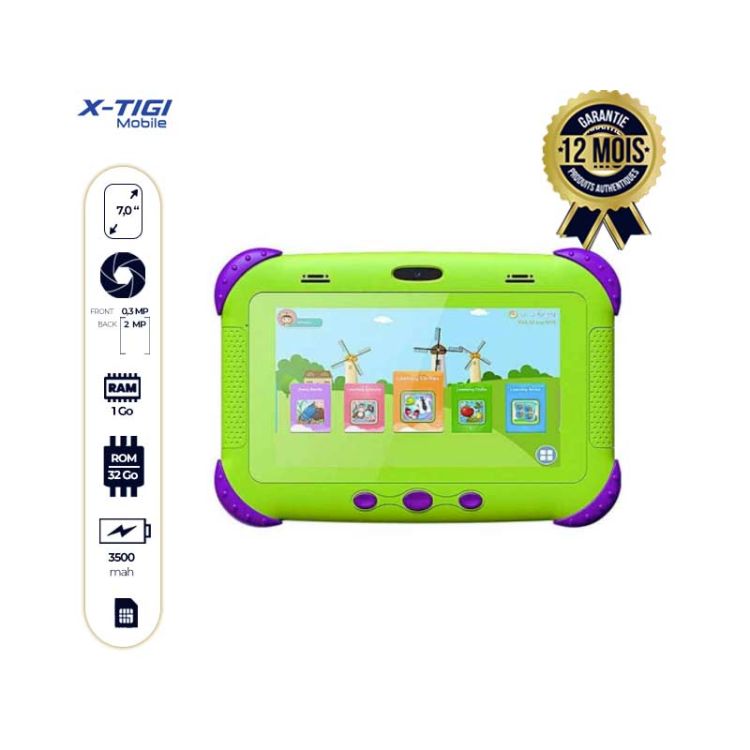 TABLETTE EDUCATIVE X-TIGI KIDS 7 PRO - 32Go/1Go Ram - 7,0