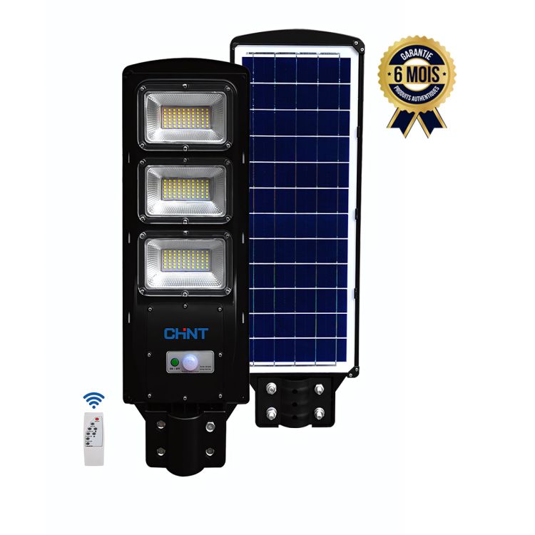 Lampandaire solaire Prix en fcfa Chint - 120W - Autonomie 18 à 20 heures - 6 Mois| Glotelho Cameroun