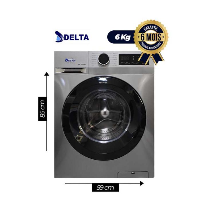 Machine à Laver - Delta - DWM-6FL - 6kg - Gris - 6 mois | Glotelho Cameroun