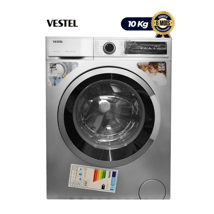 Automatic Washing Machine - Vestel - 10Kg - Silver (Price in fcfa) | Glotelho Cameroon