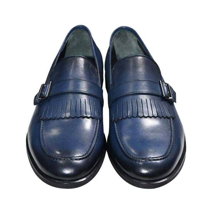 Marco Marinelli in leather - Shoe for men - Blue | Glotelho Cameroon