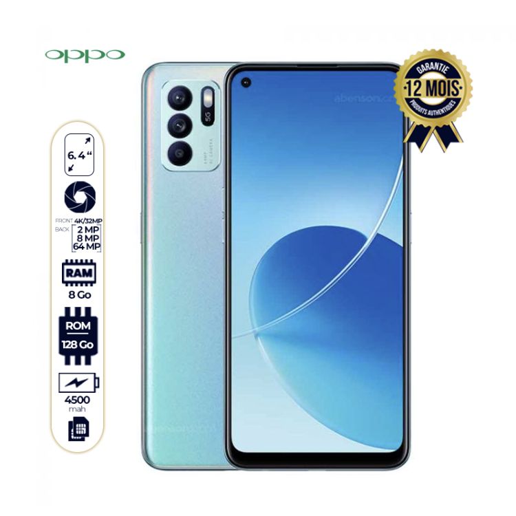 Oppo Reno 6Z 5 G - 128 Go/ 8 Go RAM - 6,4